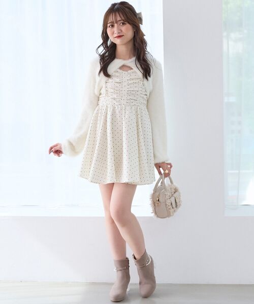 MAJESTIC LEGON / マジェスティックレゴン ミニ丈・ひざ丈ワンピース | ふわふわニット×ミニワンピセット | 詳細3