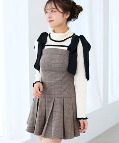 MAJESTIC LEGON / マジェスティックレゴン ミニ丈・ひざ丈ワンピース | ショルダーリボンミニワンピース