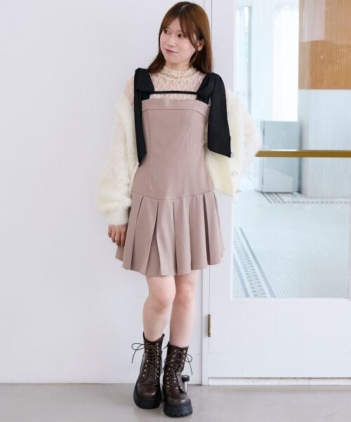 MAJESTIC LEGON / マジェスティックレゴン ミニ丈・ひざ丈ワンピース | ショルダーリボンミニワンピース | 詳細1