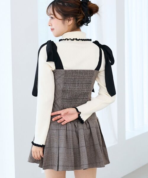 MAJESTIC LEGON / マジェスティックレゴン ミニ丈・ひざ丈ワンピース | ショルダーリボンミニワンピース | 詳細14