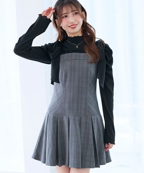 MAJESTIC LEGON / マジェスティックレゴン ミニ丈・ひざ丈ワンピース | ショルダーリボンミニワンピース | 詳細19