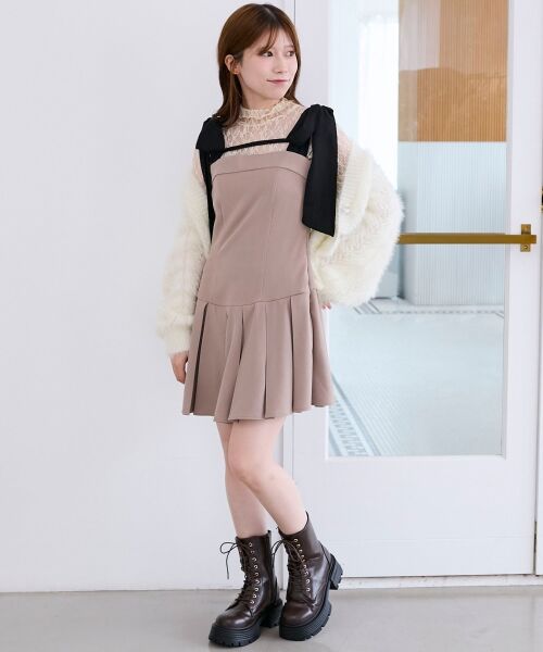 MAJESTIC LEGON / マジェスティックレゴン ミニ丈・ひざ丈ワンピース | ショルダーリボンミニワンピース | 詳細2