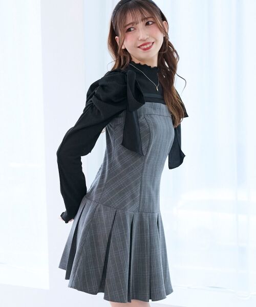 MAJESTIC LEGON / マジェスティックレゴン ミニ丈・ひざ丈ワンピース | ショルダーリボンミニワンピース | 詳細20