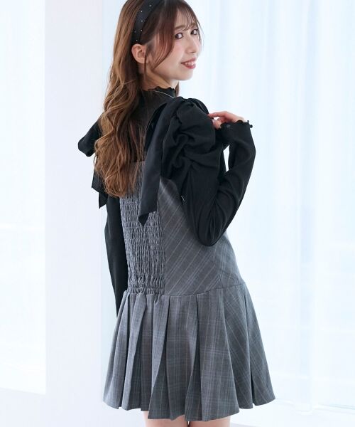 MAJESTIC LEGON / マジェスティックレゴン ミニ丈・ひざ丈ワンピース | ショルダーリボンミニワンピース | 詳細21