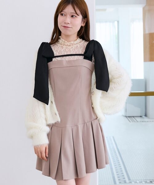 MAJESTIC LEGON / マジェスティックレゴン ミニ丈・ひざ丈ワンピース | ショルダーリボンミニワンピース | 詳細4