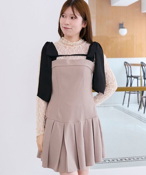 MAJESTIC LEGON / マジェスティックレゴン ミニ丈・ひざ丈ワンピース | ショルダーリボンミニワンピース | 詳細5