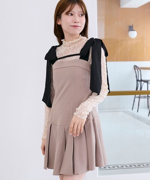 MAJESTIC LEGON / マジェスティックレゴン ミニ丈・ひざ丈ワンピース | ショルダーリボンミニワンピース | 詳細6