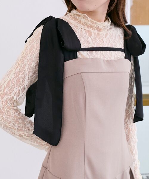 MAJESTIC LEGON / マジェスティックレゴン ミニ丈・ひざ丈ワンピース | ショルダーリボンミニワンピース | 詳細8