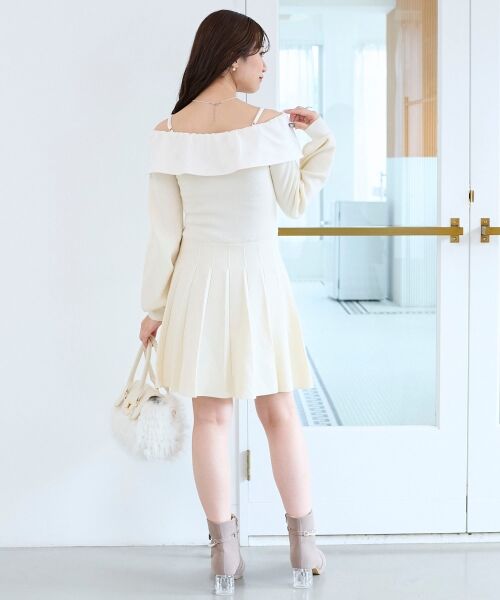 MAJESTIC LEGON / マジェスティックレゴン ミニ丈・ひざ丈ワンピース | フロントビッグリボンニットミニワンピ | 詳細12