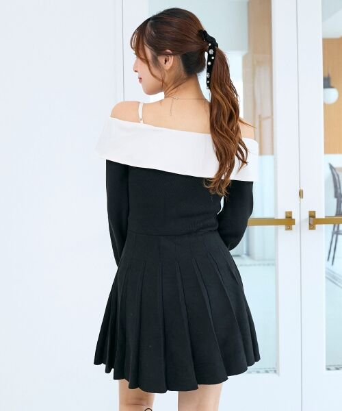 MAJESTIC LEGON / マジェスティックレゴン ミニ丈・ひざ丈ワンピース | フロントビッグリボンニットミニワンピ | 詳細8