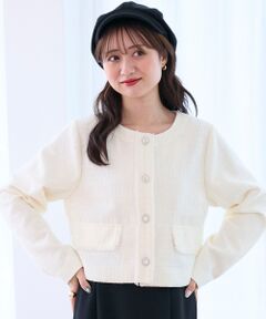 MAJESTIC LEGON / マジェスティックレゴン その他アウター | ツイードフリンジジャケット