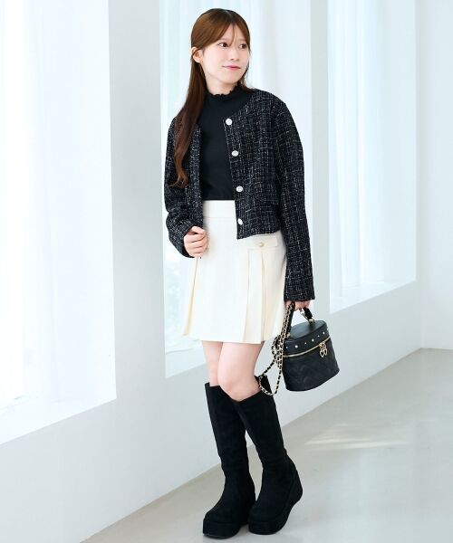 MAJESTIC LEGON / マジェスティックレゴン その他アウター | ツイードフリンジジャケット | 詳細16