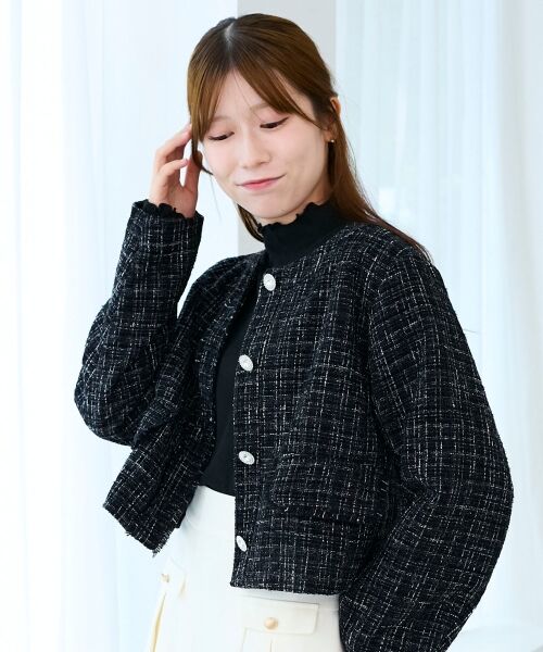 MAJESTIC LEGON / マジェスティックレゴン その他アウター | ツイードフリンジジャケット | 詳細21