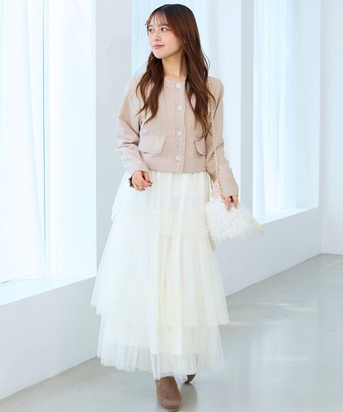 MAJESTIC LEGON / マジェスティックレゴン その他アウター | ツイードフリンジジャケット | 詳細8