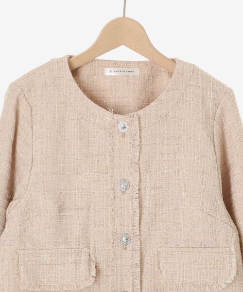 MAJESTIC LEGON / マジェスティックレゴン その他アウター | ツイードフリンジジャケット | 詳細28
