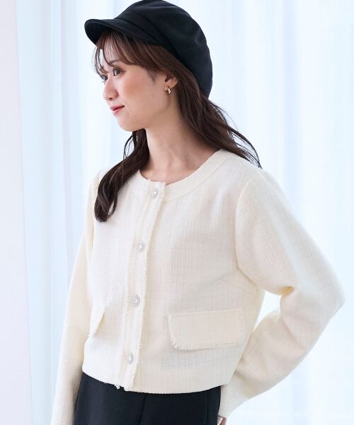 MAJESTIC LEGON / マジェスティックレゴン その他アウター | ツイードフリンジジャケット | 詳細5