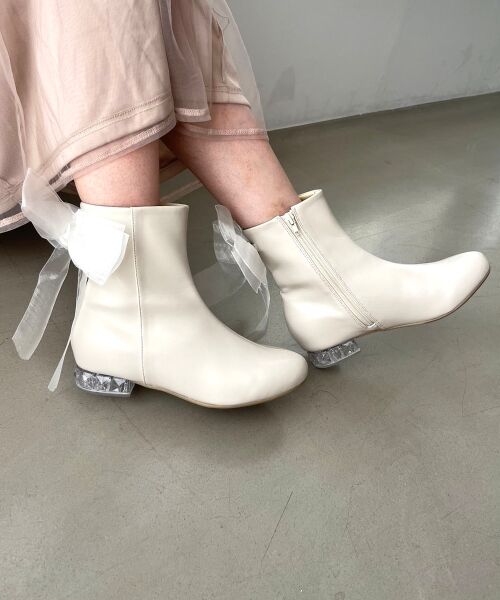 MAJESTIC LEGON / マジェスティックレゴン ブーツ（ショート丈） | ローヒール取り外しリボンブーツ | 詳細10
