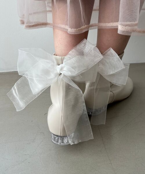 MAJESTIC LEGON / マジェスティックレゴン ブーツ（ショート丈） | ローヒール取り外しリボンブーツ | 詳細11