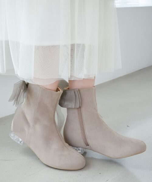 MAJESTIC LEGON / マジェスティックレゴン ブーツ（ショート丈） | ローヒール取り外しリボンブーツ | 詳細14
