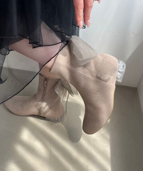 MAJESTIC LEGON / マジェスティックレゴン ブーツ（ショート丈） | ローヒール取り外しリボンブーツ | 詳細19