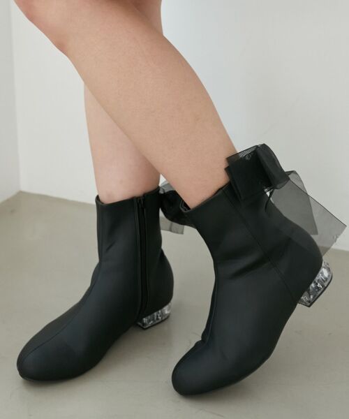 MAJESTIC LEGON / マジェスティックレゴン ブーツ（ショート丈） | ローヒール取り外しリボンブーツ | 詳細21