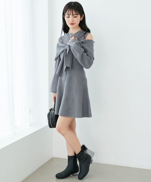 MAJESTIC LEGON / マジェスティックレゴン ブーツ（ショート丈） | ローヒール取り外しリボンブーツ | 詳細23