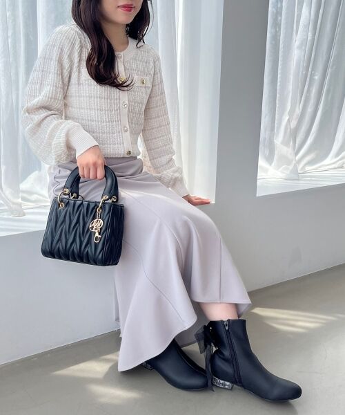 MAJESTIC LEGON / マジェスティックレゴン ブーツ（ショート丈） | ローヒール取り外しリボンブーツ | 詳細24