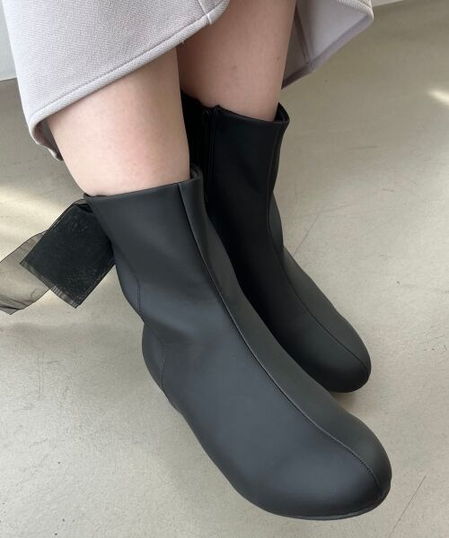 MAJESTIC LEGON / マジェスティックレゴン ブーツ（ショート丈） | ローヒール取り外しリボンブーツ | 詳細26