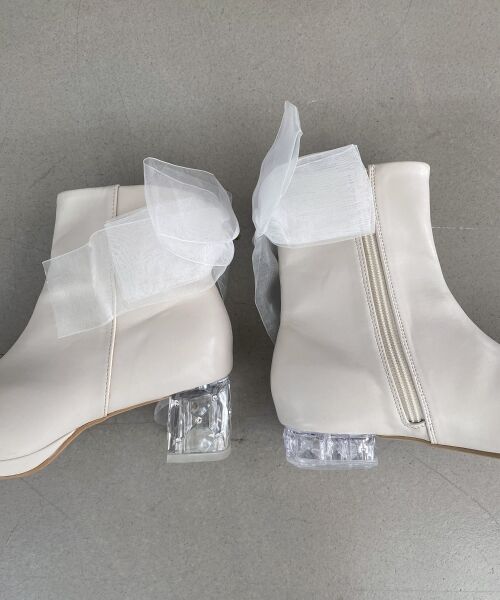 MAJESTIC LEGON / マジェスティックレゴン ブーツ（ショート丈） | ローヒール取り外しリボンブーツ | 詳細3