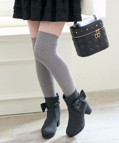 MAJESTIC LEGON / マジェスティックレゴン ブーツ（ショート丈） | 3WAYビジューリボンブーツ