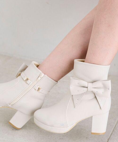 MAJESTIC LEGON / マジェスティックレゴン ブーツ(ショート丈) | 3WAYビジューリボンブーツ | 詳細11