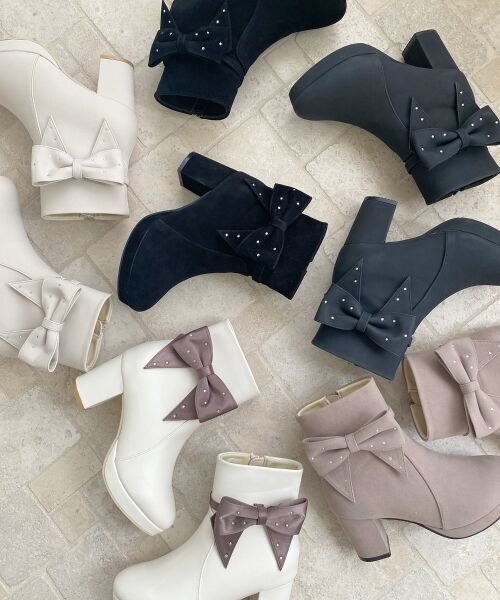 MAJESTIC LEGON / マジェスティックレゴン ブーツ(ショート丈) | 3WAYビジューリボンブーツ | 詳細2