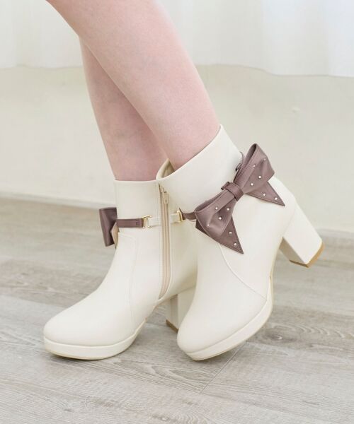 MAJESTIC LEGON / マジェスティックレゴン ブーツ(ショート丈) | 3WAYビジューリボンブーツ | 詳細5