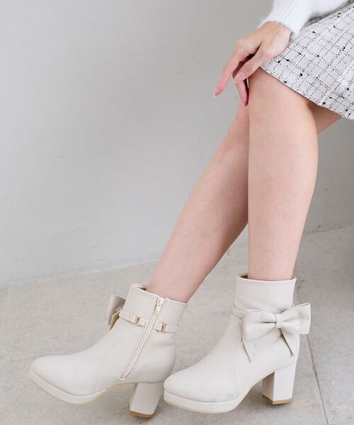 MAJESTIC LEGON / マジェスティックレゴン ブーツ(ショート丈) | 3WAYビジューリボンブーツ | 詳細9