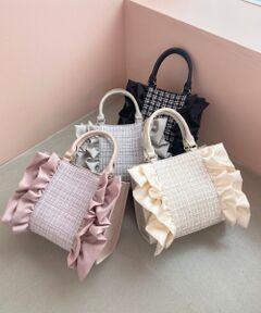 MAJESTIC LEGON / マジェスティックレゴン ショルダーバッグ | ツイードフリルショルダーバッグ