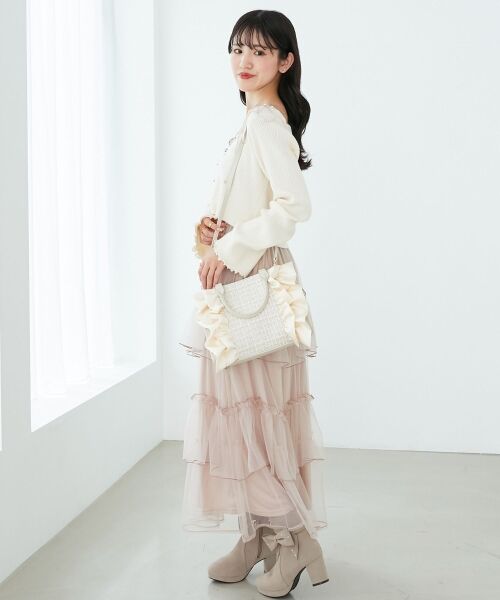 MAJESTIC LEGON / マジェスティックレゴン ショルダーバッグ | ツイードフリルショルダーバッグ | 詳細4