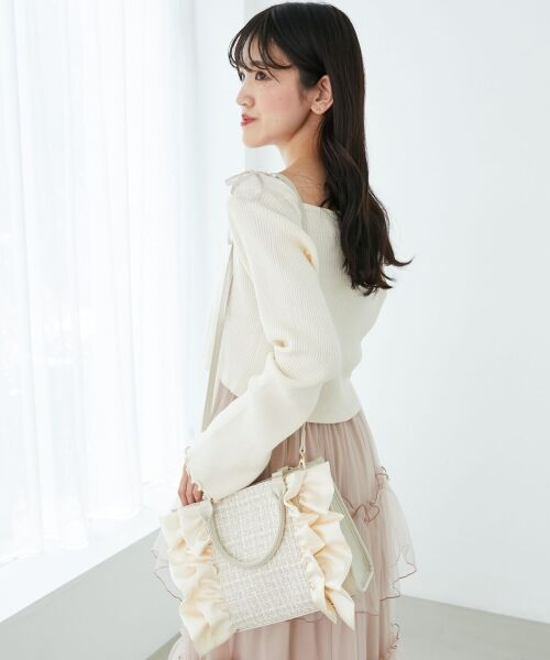 MAJESTIC LEGON / マジェスティックレゴン ショルダーバッグ | ツイードフリルショルダーバッグ | 詳細5