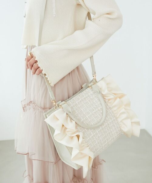 MAJESTIC LEGON / マジェスティックレゴン ショルダーバッグ | ツイードフリルショルダーバッグ | 詳細6