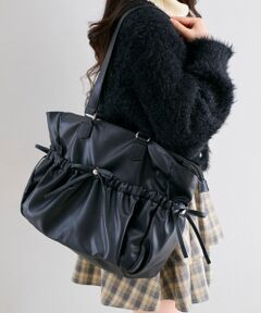 MAJESTIC LEGON / マジェスティックレゴン トートバッグ | ギャザーリボントートバッグ