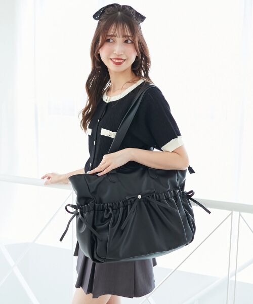 MAJESTIC LEGON / マジェスティックレゴン トートバッグ | ギャザーリボントートバッグ | 詳細10