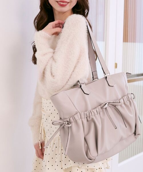 MAJESTIC LEGON / マジェスティックレゴン トートバッグ | ギャザーリボントートバッグ | 詳細3