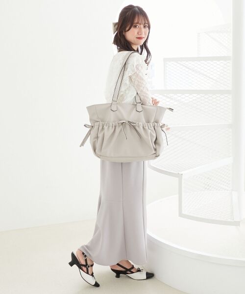 MAJESTIC LEGON / マジェスティックレゴン トートバッグ | ギャザーリボントートバッグ | 詳細4