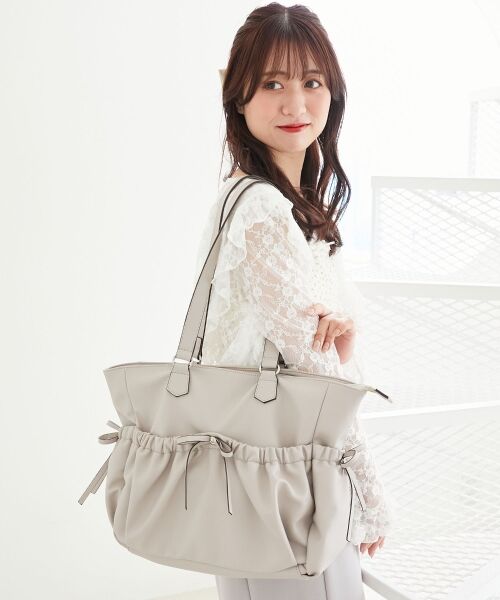 MAJESTIC LEGON / マジェスティックレゴン トートバッグ | ギャザーリボントートバッグ | 詳細5