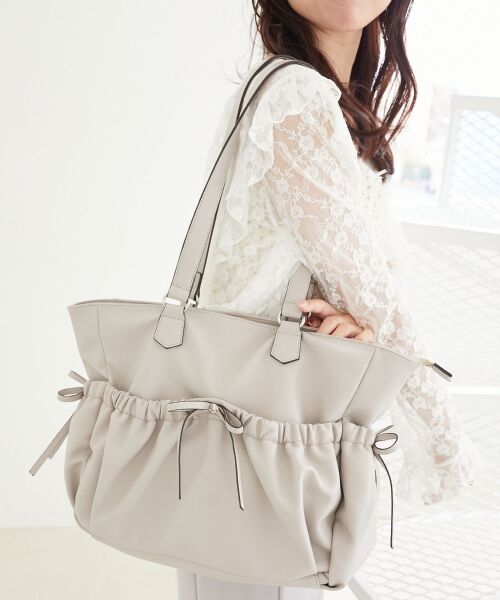 MAJESTIC LEGON / マジェスティックレゴン トートバッグ | ギャザーリボントートバッグ | 詳細6