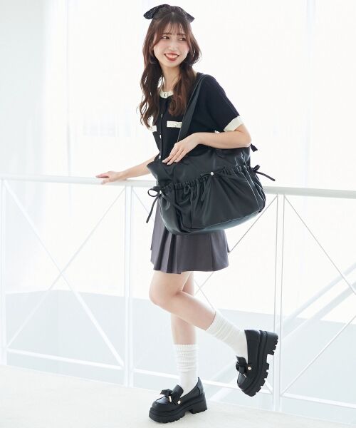 MAJESTIC LEGON / マジェスティックレゴン トートバッグ | ギャザーリボントートバッグ | 詳細9