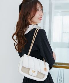 MAJESTIC LEGON / マジェスティックレゴン トートバッグ | キルティングファーチェーンバッグ