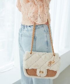 MAJESTIC LEGON / マジェスティックレゴン トートバッグ | キルティングファーチェーンバッグ