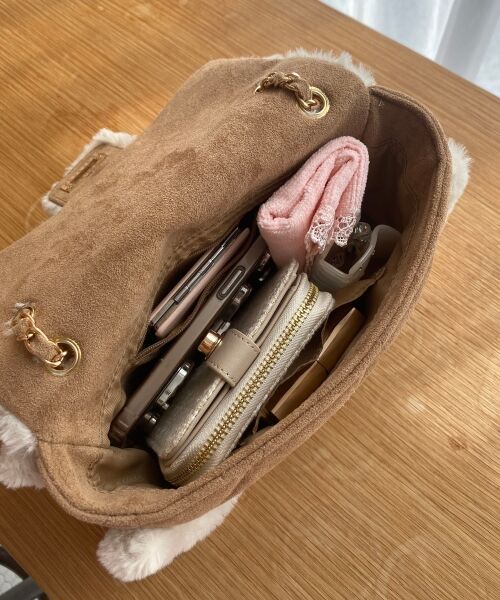 MAJESTIC LEGON / マジェスティックレゴン トートバッグ | キルティングファーチェーンバッグ | 詳細3