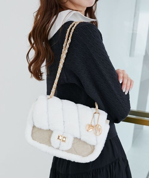 MAJESTIC LEGON / マジェスティックレゴン トートバッグ | キルティングファーチェーンバッグ | 詳細7