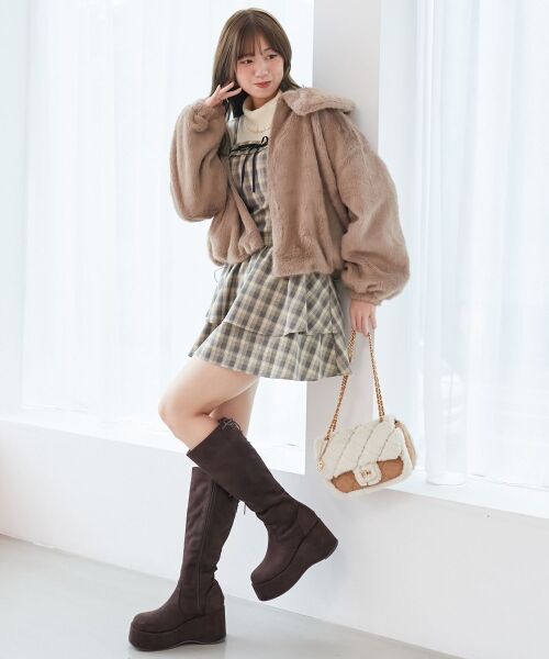 MAJESTIC LEGON / マジェスティックレゴン トートバッグ | キルティングファーチェーンバッグ | 詳細9